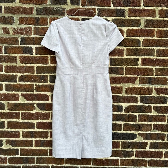 NWOT Ann Taylor Crosshatch Puff Sleeve Sheath Pencil Dress (work/professional) - Picture 8 of 9